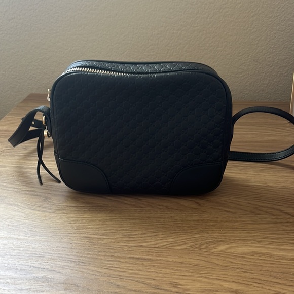 Gucci Handbags - GUCCI BLACK GUCCISMA CROSSBODY BAG